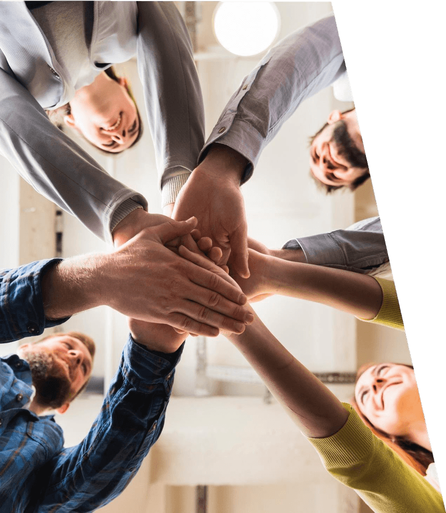 Team hands together